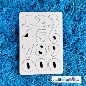 Tekturka: Cyfry 06 + grafiki na odwrocie etykiety