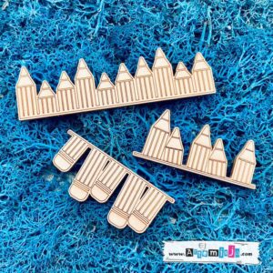 Tekturka: Szkoła 06 - Banerki kredki - 3 szt.