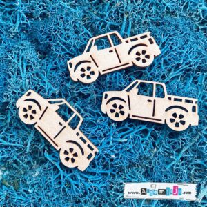 Tekturka: Dziecięcy zestaw 18 - Małe autka - 3 szt.