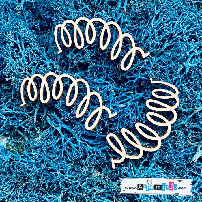 Tekturka: Zawijasy 05 - Szlaczki "sprężynki"- 3 szt.
