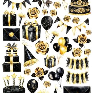 Arkusz dodatków do wycinania - Impreza 08 - Czerń i złoto