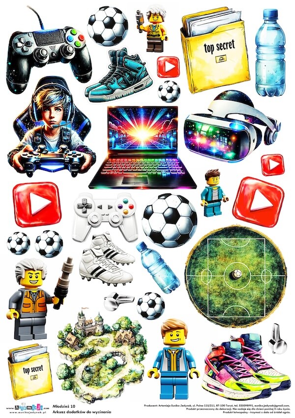 Arkusz dodatków do wycinania - Młodzież 12