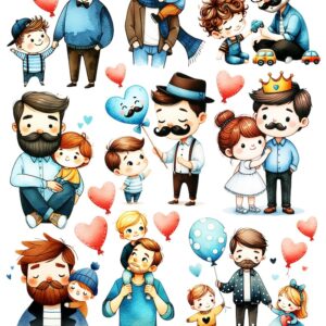 Arkusz dodatków do wycinania - Dzień Taty 09