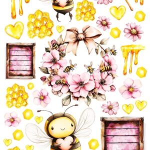 Arkusz dodatków do wycinania - Pszczeli świat 07 - Na różowo