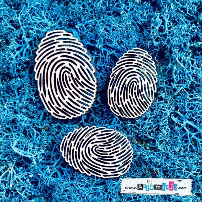 Tekturka: Odciski palców - 3 szt.