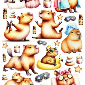 Arkusz dodatków do wycinania - Kapibara relaksiara