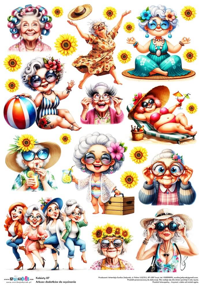 Arkusz dodatków do wycinania - Kobiety 07