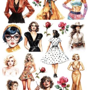 Arkusz dodatków do wycinania - Kobiety 08