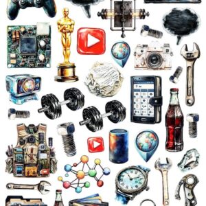 Arkusz dodatków do wycinania - Mężczyźni 06 - Osiemnastka