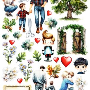 Arkusz dodatków do wycinania - Różne 16 - Postrzyżyny