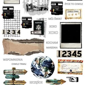 Travel - mini album 02 Artemisja Digital - Arkusz dodatków do wycinania