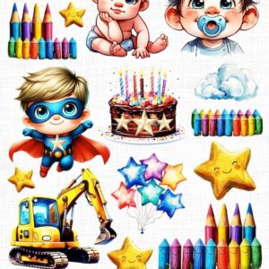 Dziecięcy niezbędnik 018 - Artemisja Digital - Arkusz dodatków do wycinania