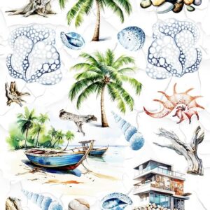 Rajska plaża 017 - Artemisja Digital - Arkusz dodatków do wycinania