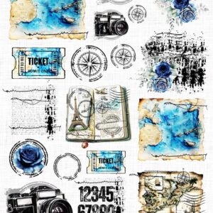 Szyty dziennik 016 - Artemisja Digital - Arkusz dodatków do wycinania