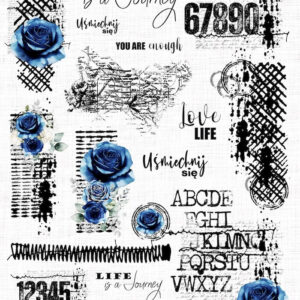 Szyty dziennik 017 - Artemisja Digital - Arkusz dodatków do wycinania