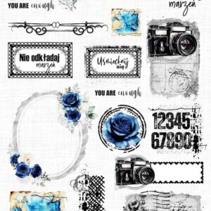 Szyty dziennik 018 - Artemisja Digital - Arkusz dodatków do wycinania