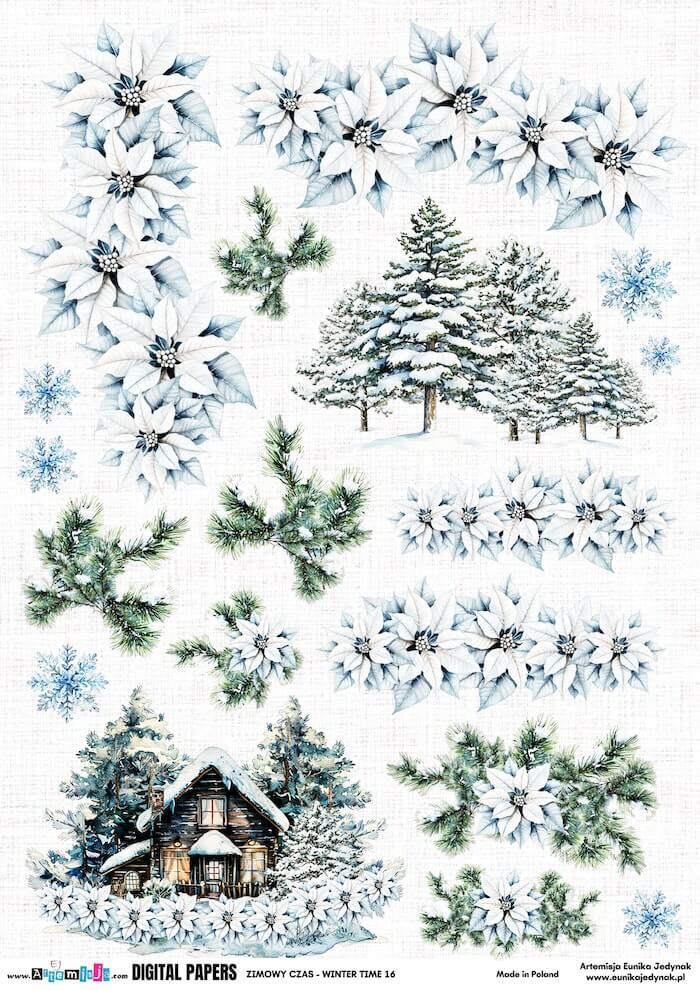Zimowy czas 016 - Artemisja Digital - Arkusz dodatków do wycinania