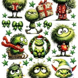 Arkusz dodatków do wycinania - Boże Narodzenie 35 - Na zielono