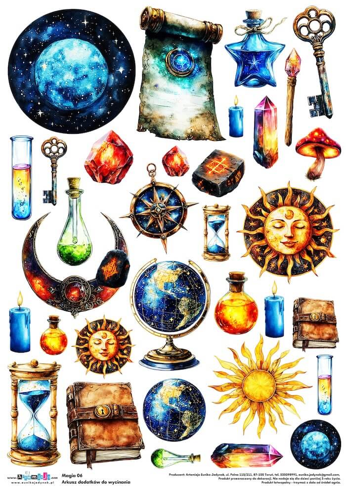 Arkusz dodatków do wycinania - Magia 06