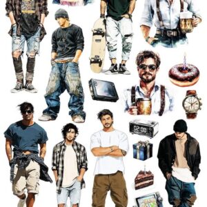 Arkusz dodatków do wycinania - Mężczyźni 07