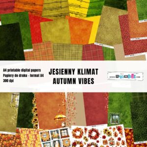 ZESTAW PAPIERÓW DO DRUKU XXL - ARTEMISJA DIGITAL JESIENNY KLIMAT - AUTUMN VIBES - 36 arkuszy