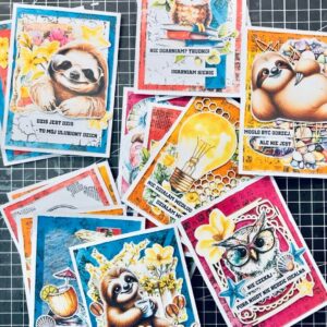 KOLOROWE KARTY MOCY - WARSZTAT ONLINE Z MATERIAŁAMI