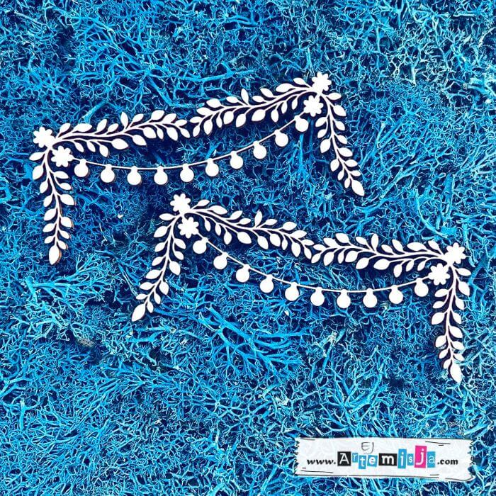 Tekturka: Ślub 09 - Piękna girlanda - 2 szt.