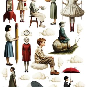 Arkusz dodatków do wycinania - Art journal 08