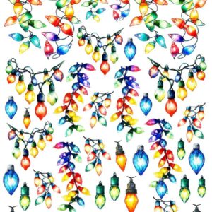 Arkusz dodatków do wycinania - Boże Narodzenie 39 - Lampeczki