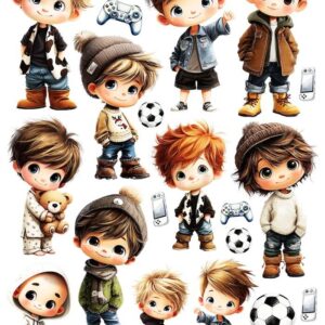 Arkusz dodatków do wycinania - Chłopcy 01