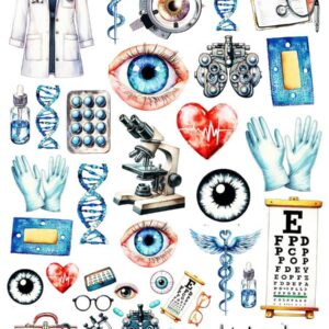 Arkusz dodatków do wycinania - Medycyna 06 - Okulistyka