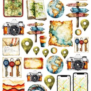 Arkusz dodatków do wycinania - Podróże 11