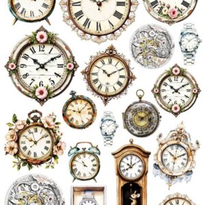 Arkusz dodatków do wycinania - Różne 17 - Zegary