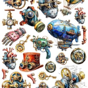 Arkusz dodatków do wycinania - Steampunk 09