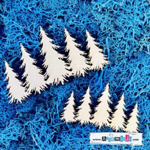 Tekturka: Boże Narodzenie 82 - Pasek choinek - 2 szt.