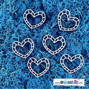Tekturka: Zestaw serc 06 - 6 szt.