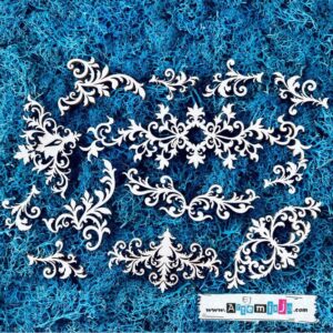 Tekturka: Ornamenty 15 - DUŻY ZESTAW - 13 szt.