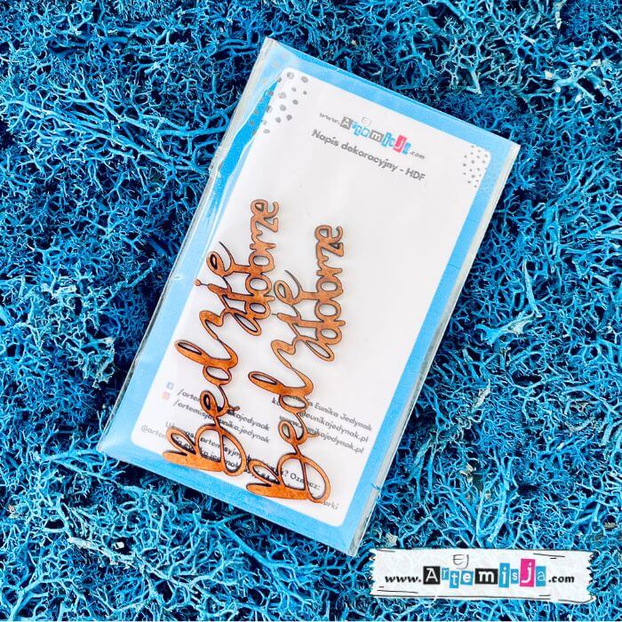 Będzie dobrze - napis HDF - 2 szt.