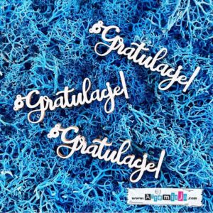 Tekturka: Napisy 24 - Gratulacje 3 szt.