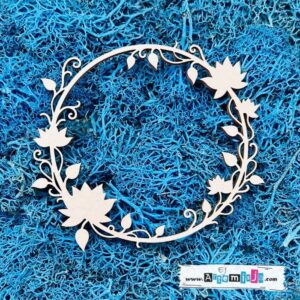 Tekturka: Wianek 23 - Kwiaty lotosu