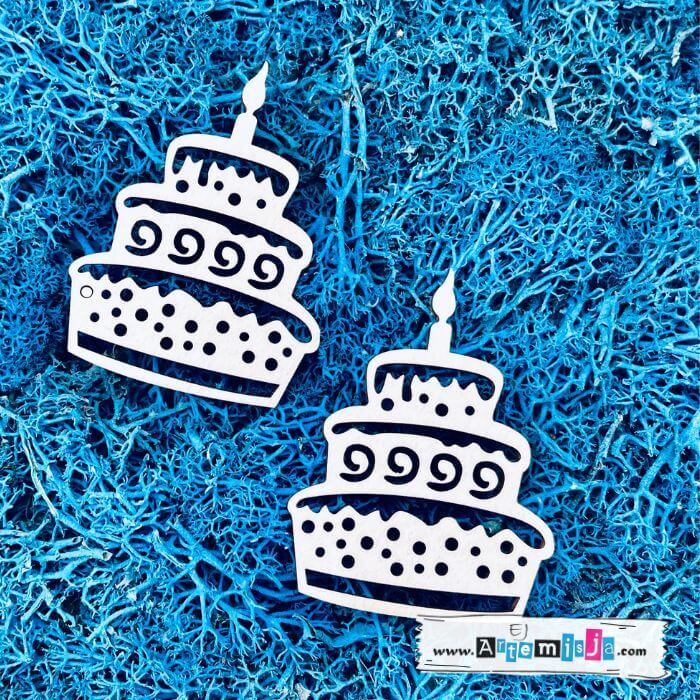 Tekturka: Impreza 09 - Tort ze świeczką - 2 szt.