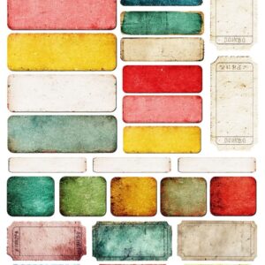 Arkusz dodatków do wycinania - Banery i tagi 08