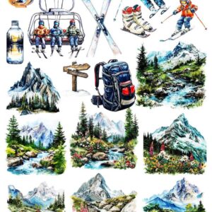 Arkusz dodatków do wycinania - Góry 03