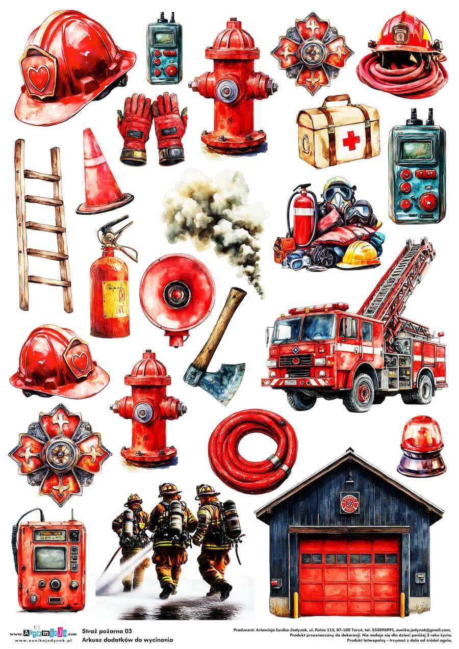 Arkusz dodatków do wycinania - Straż pożarna 03