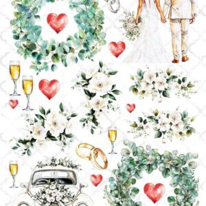 Arkusz dodatków do wycinania - Ślub 15