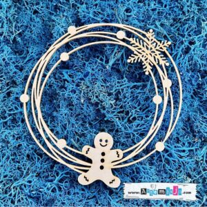 Tekturka: Boże Narodzenie 74 - Wianek z Ciastkiem