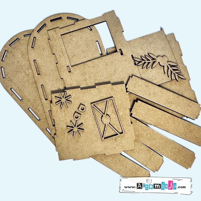 Baza do zdobienia HDF – Skrzynka na listy 14,5 cm x 9,4 cm x 9,5 cm - obrazek 3