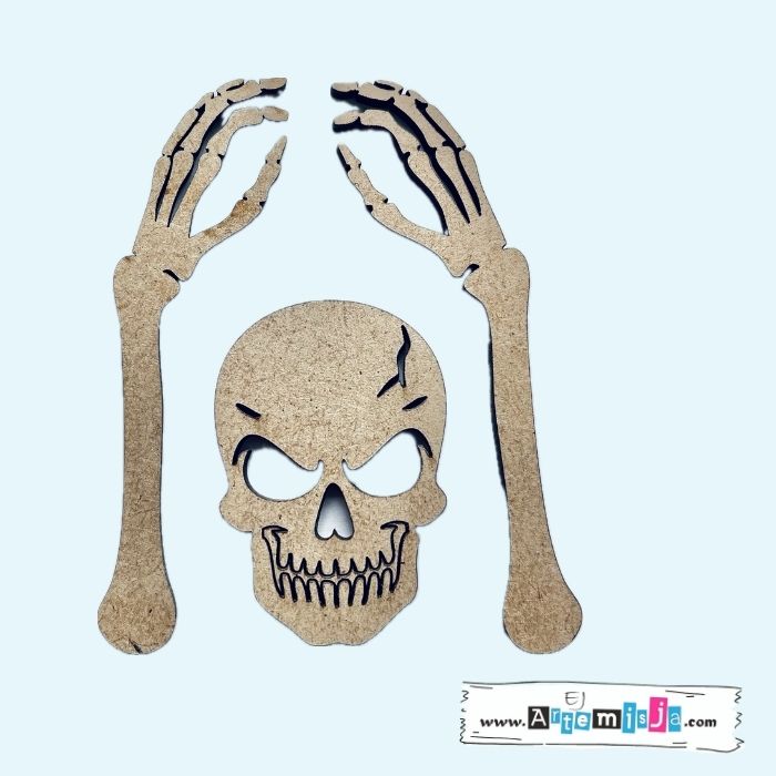HDF - Czaszka i kości ręki - 3 elementy