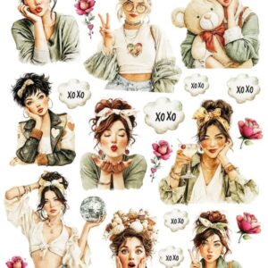 Arkusz dodatków do wycinania - Kobiety 09