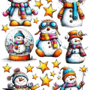 Arkusz dodatków do wycinania - Bałwanki 07